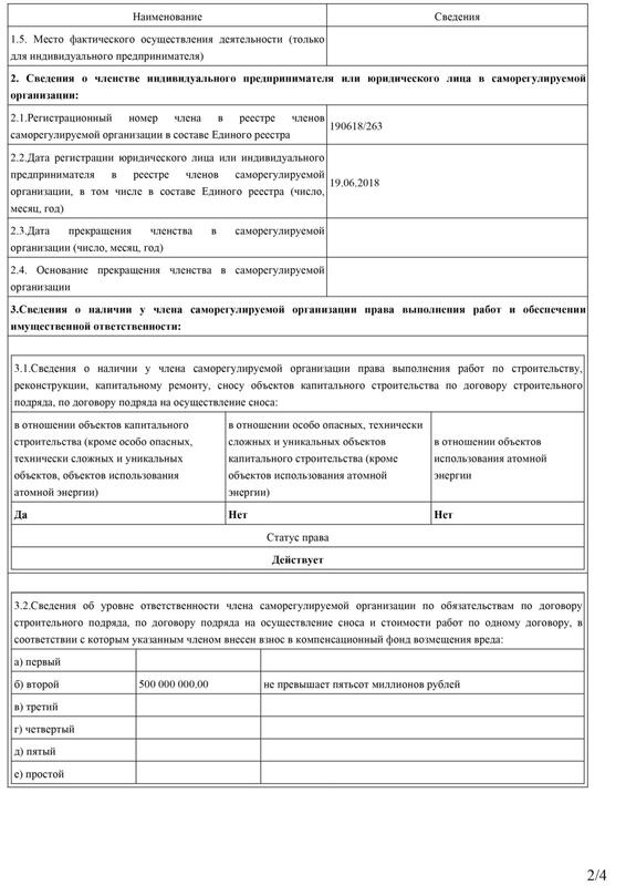 Выписка СРО лист 2